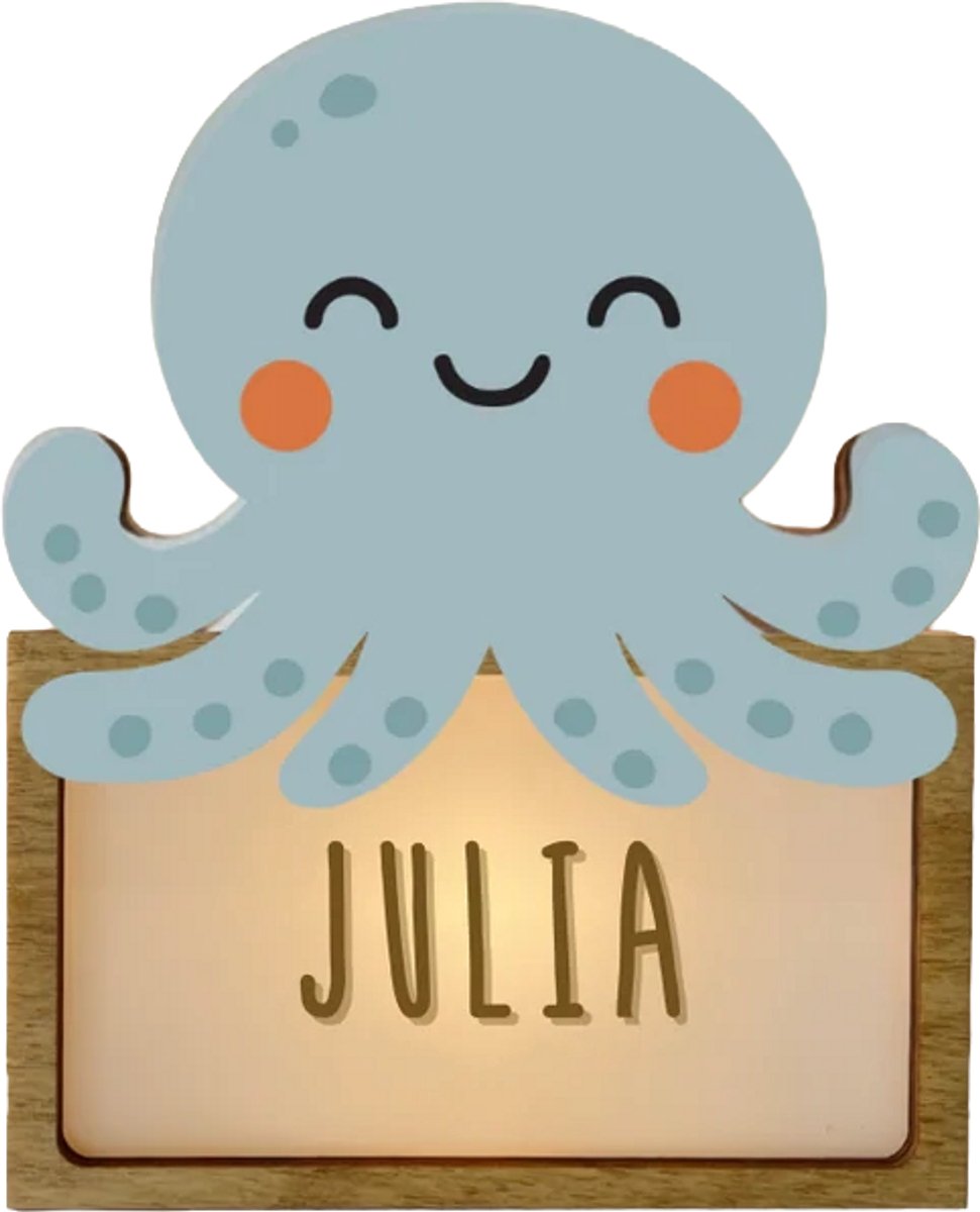 Octopus dieren lamp - Vintiun - Duurzaam hout - Kinderen & Baby's