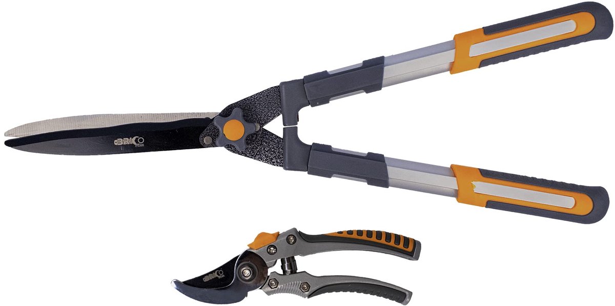 SnelShoppen - Set met 2 Heggenschaar met Gegolfd Lemmet 25,4 cm - Tuingereedschap voor Perfecte Snoeiwerkzaamheden in de Tuin