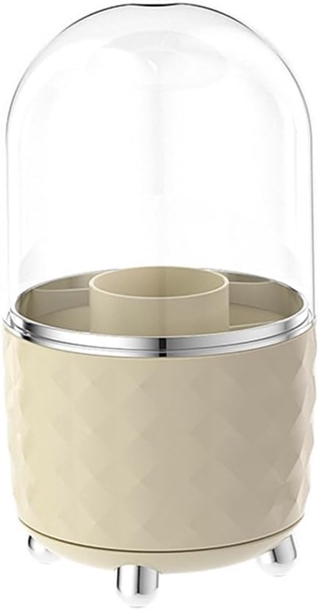 Make-up Organizer Draaibaar - Cosmetica Koffer - 360° Rotatie - Waterdicht - Plastic - 12,2 x 12,2 x 21,9 cm