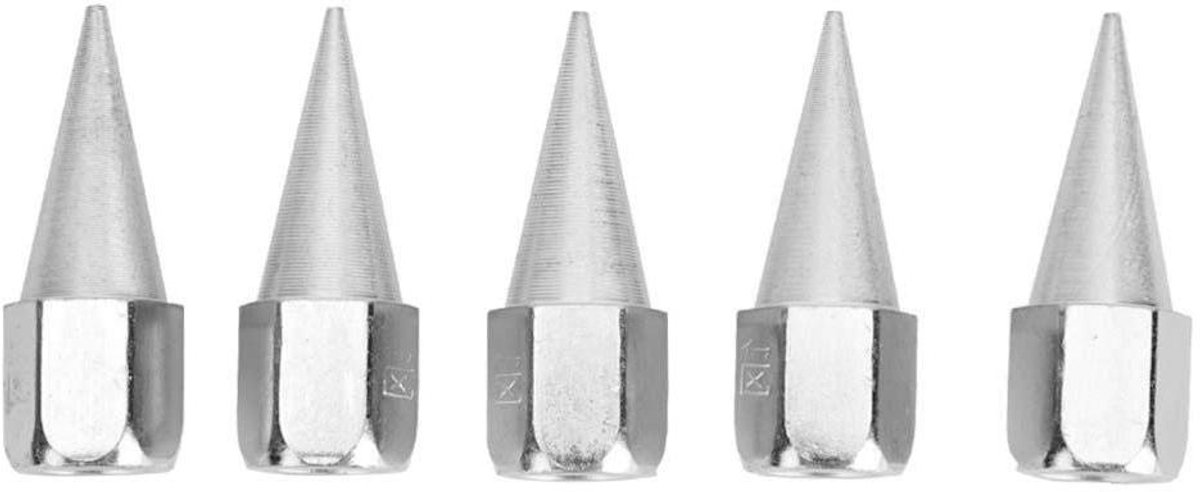 Smeergeweer Mondstukken - Smeermiddelen Accessoires - Machine Onderhoud - Set van 5 Stuks - 12 x 7 x 1.5 cm