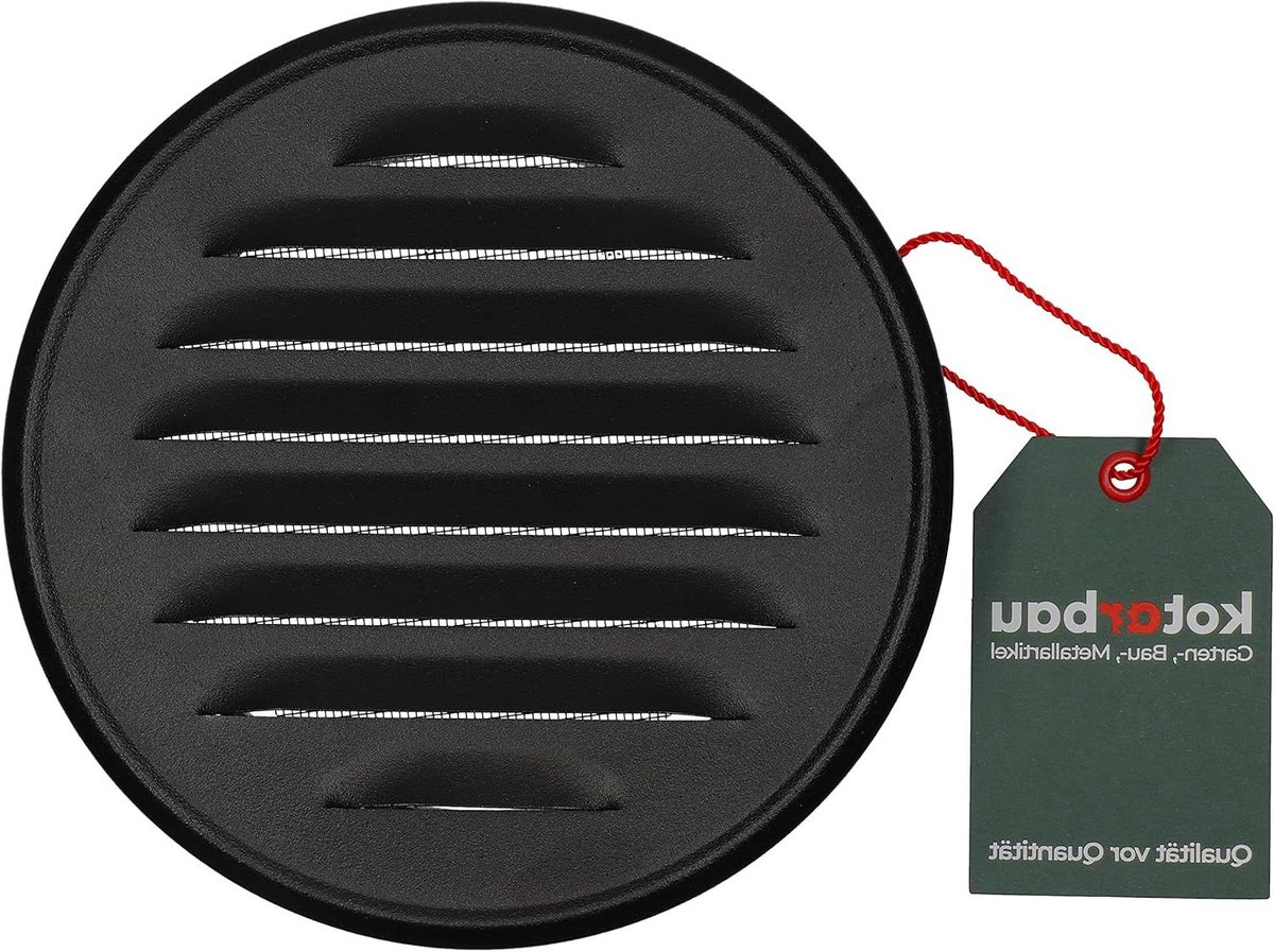 Ventilatie rooster - Rond rooster - Luchtcirculatie - Met insectennet - 125 mm - Wit