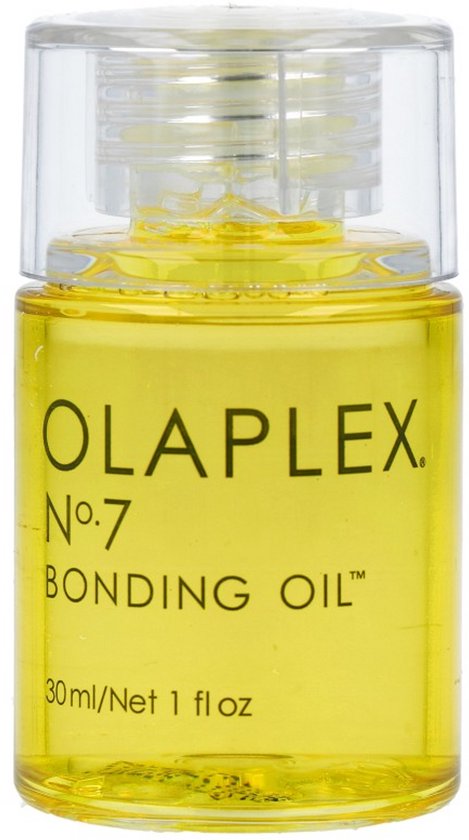Flesje Olaplex Nº7 Bonding Oil, gouden olie, 30ml.