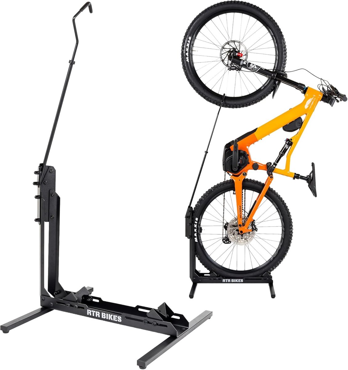 SnelShoppen - Ruimtebesparende Fietsstandaard voor E-bikes tot 30 kg, Vrijstaand, Geschikt voor Banden van 24-29 Inch, Verticaal en Horizontaal Gebrui