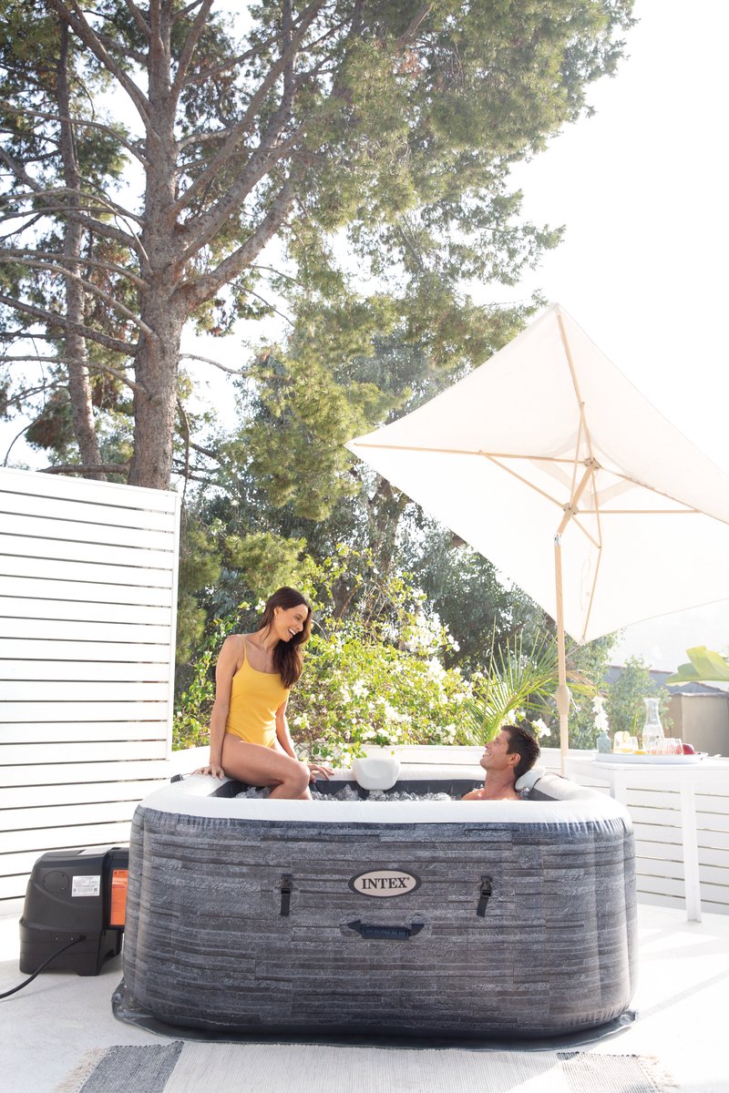 Intex PureSpa Greystone Deluxe Opblaasbare Spa met WIFI Bediening - afbeelding 3