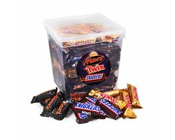 Halloween chocolade mix - Mars Assortiment Mini's - Mars, Twix, Snickers - 110 stuks - "Happy Halloween" - 2200g