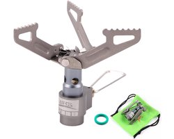 SnelShoppen - Draagbaar Titanium Gaskooktoestel BRS 3000T, Lichtgewicht Kooktoestel voor Buiten, Perfect voor Camping, Tuin en Feesten