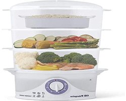 Elektrische stoompan - Gezond koken - Voedzaam eten - BPA-vrij materiaal - 9 Liter capaciteit - Wit