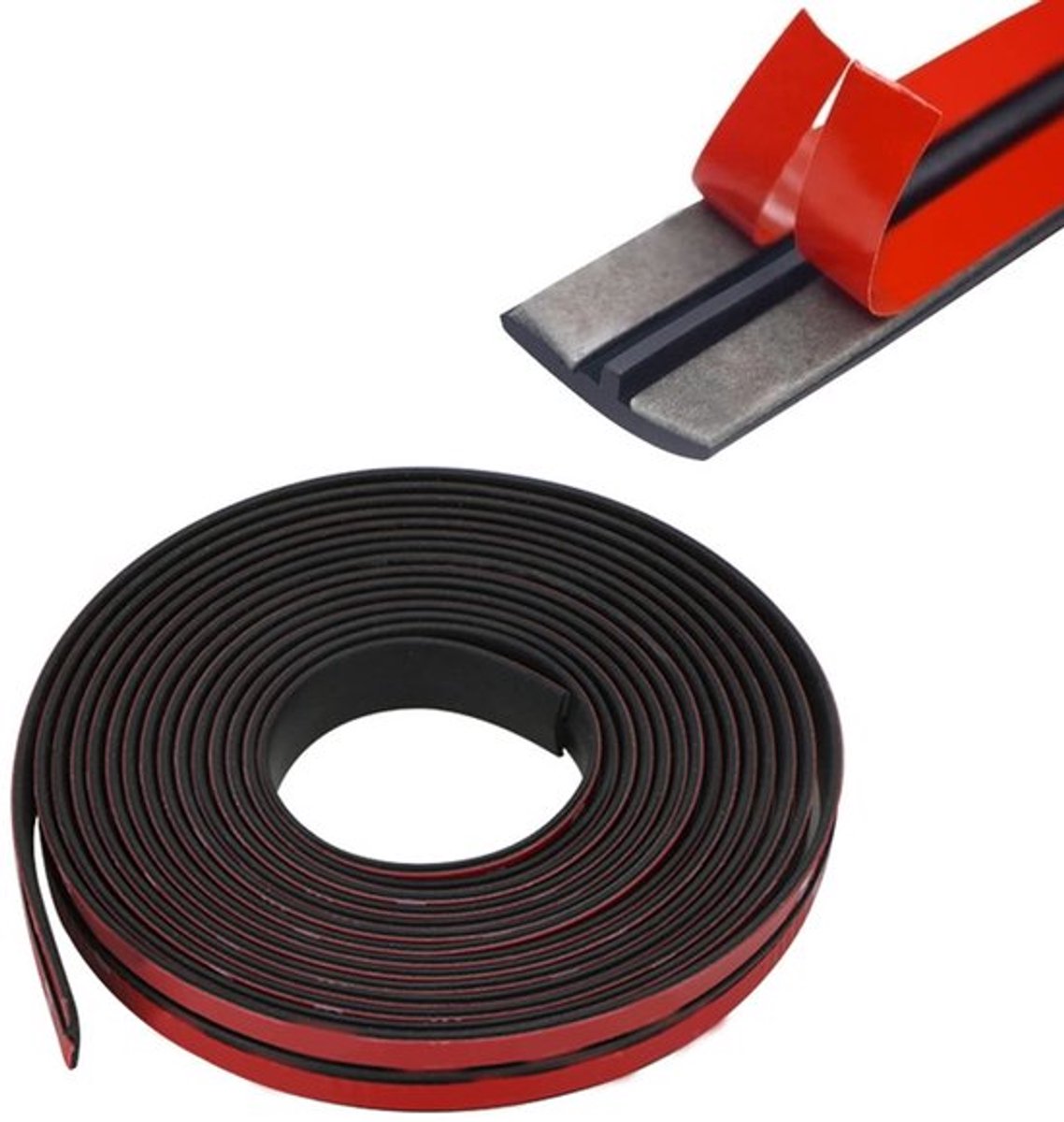 Rubber afdichting T-vormig - Auto deur/raamafdichting - Geluidsisolatie - Waterdicht - Zelfklevend - Hoogwaardige rubbermaterialen - Deurdichting