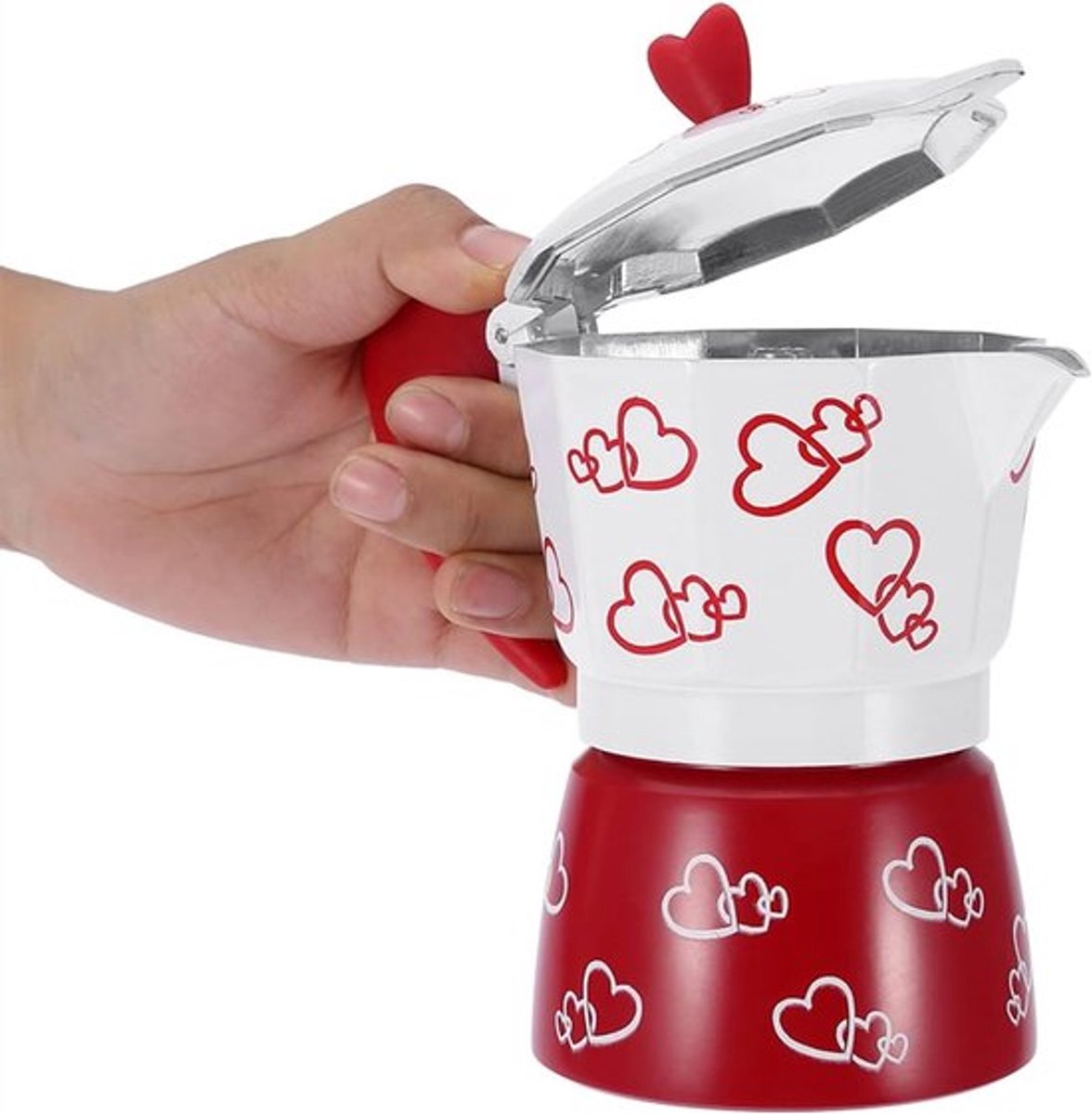 Koffiezetapparaat voor Stovetop, Moka Pot voor Perfecte Espresso, Aluminium Koffiepot voor Thuisgebruik en Barista Koffie