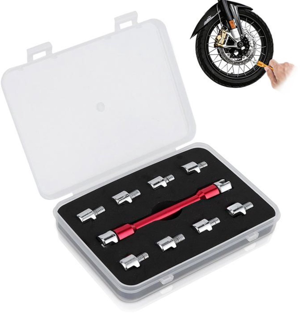 LISM-Motorfiets spaaksleutel, maat 10 - 5,0 tot 6,8 mm, Geschikt voor het repareren van fietswielen.
