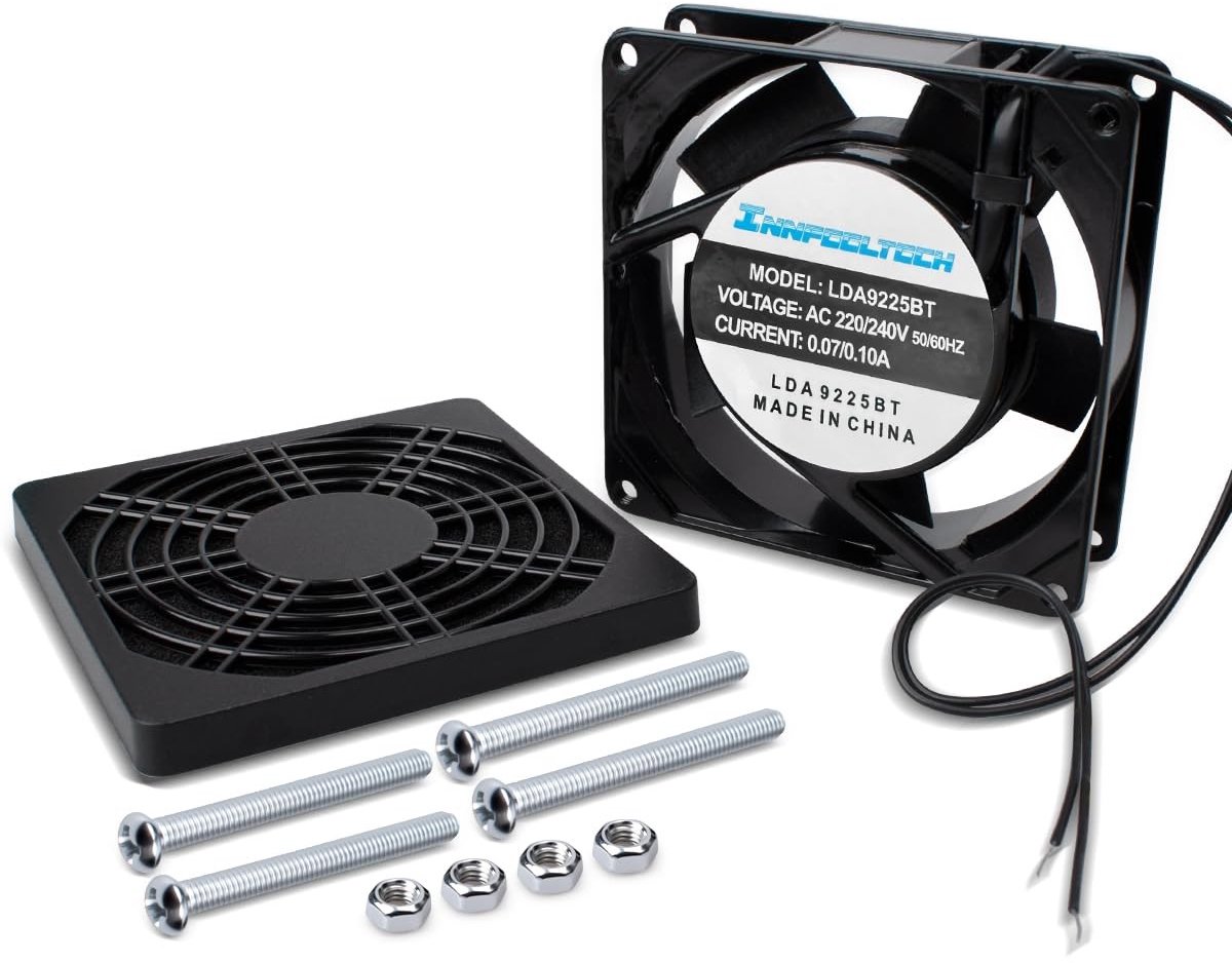 Mini-stille elektrische koelventilator 92x92x25 mm met dubbele kogellagers voor ijsmachines, koelers en computers