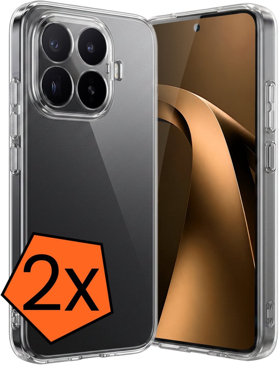 Hoes - 2 Stuks - Geschikt voor Xiaomi 17T - Sterk & Shockproof - Case Siliconen - Back Cover - Telefoon Hoes - Transparant