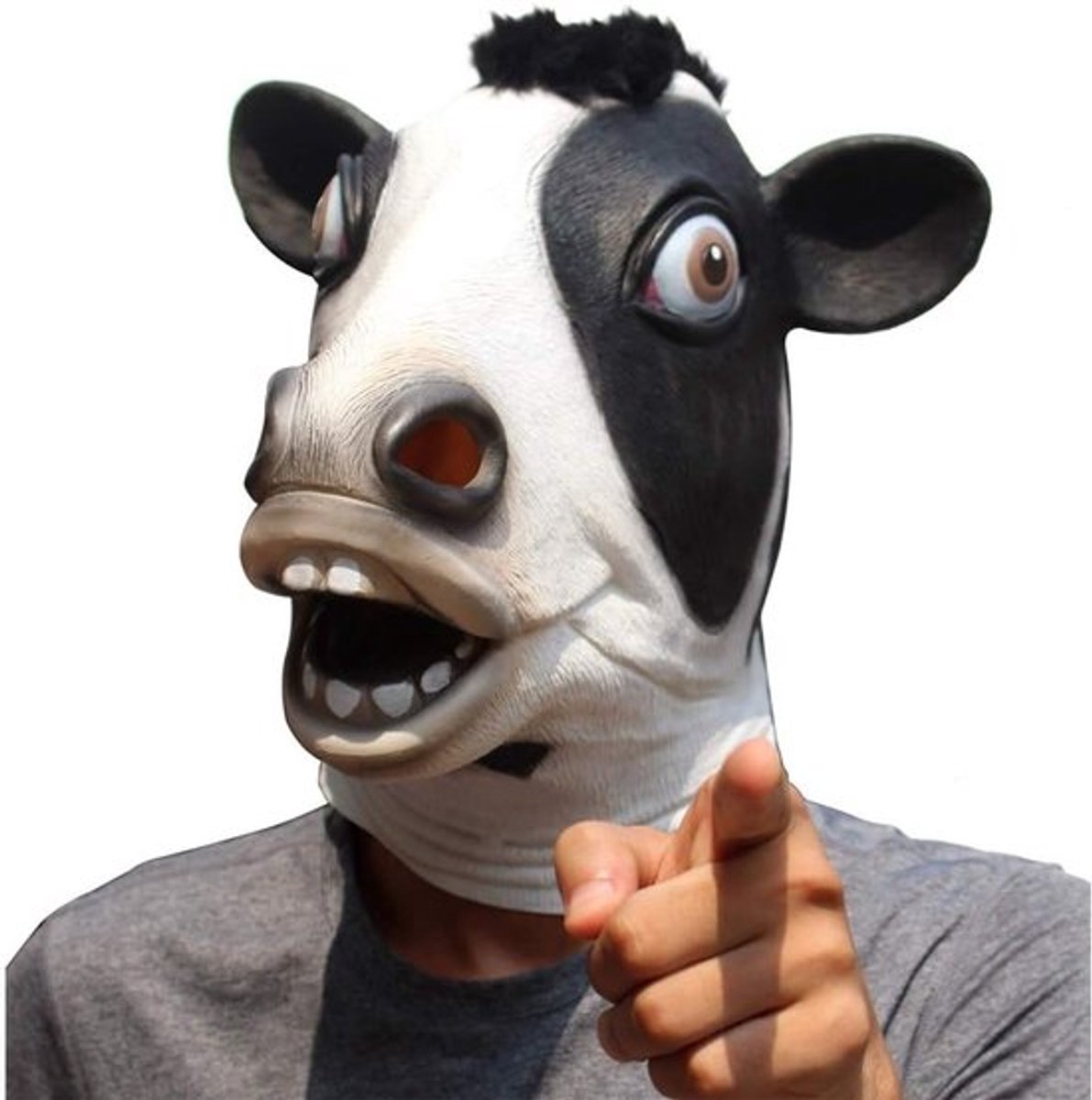Realistisch koeienmasker van latex, volledig hoofdmasker voor Halloween, feesten, carnaval en cosplay kostuums