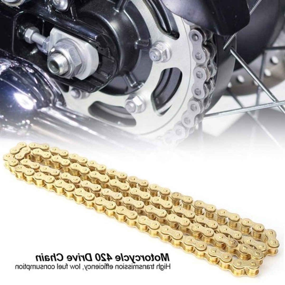 Ketting voor 125cc PIT Quad en Dirt Bikes - 48 Links 420 Aandrijvingsketting voor Karts en Pit Bikes