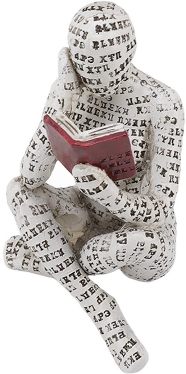 Beeldje Lezende Vrouw - Hars Ornament - Decoratie Woonkamer - Sculptuur - Geschenkkeuze - Innovatief Ontwerp