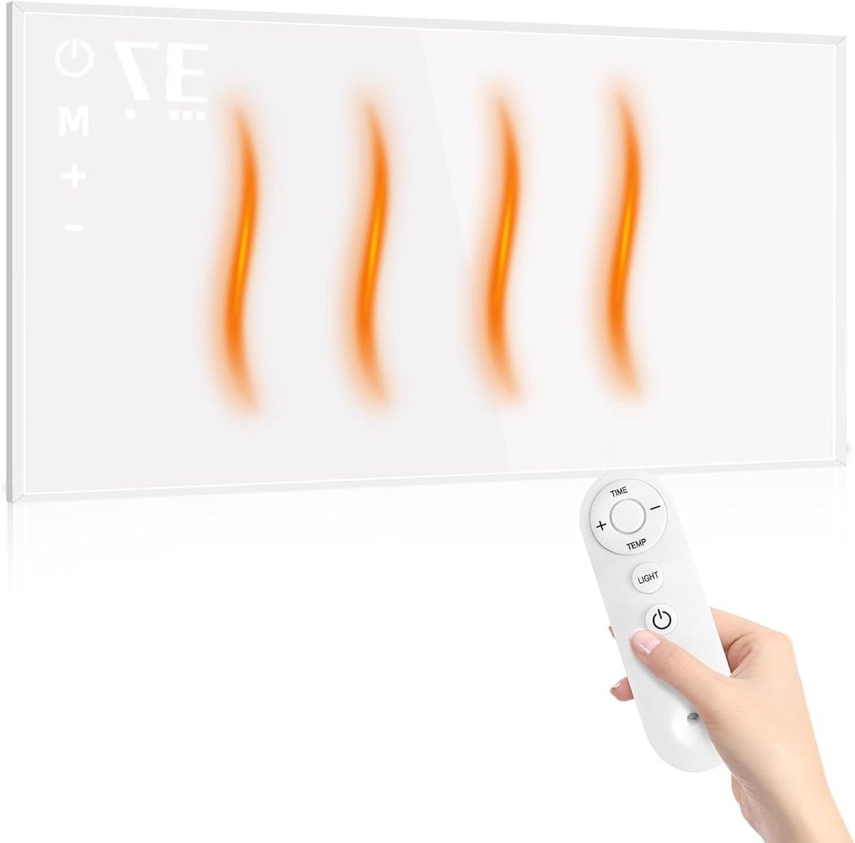 Infrarood Wandverwarming - Elektrische Heater - Ruimte Verwarmen - Energiebesparend - 450 W - Wit