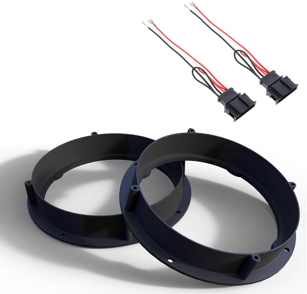 Luidsprekerringen 165 mm voor VW en SEAT modellen - Set inclusief adapterkabels
