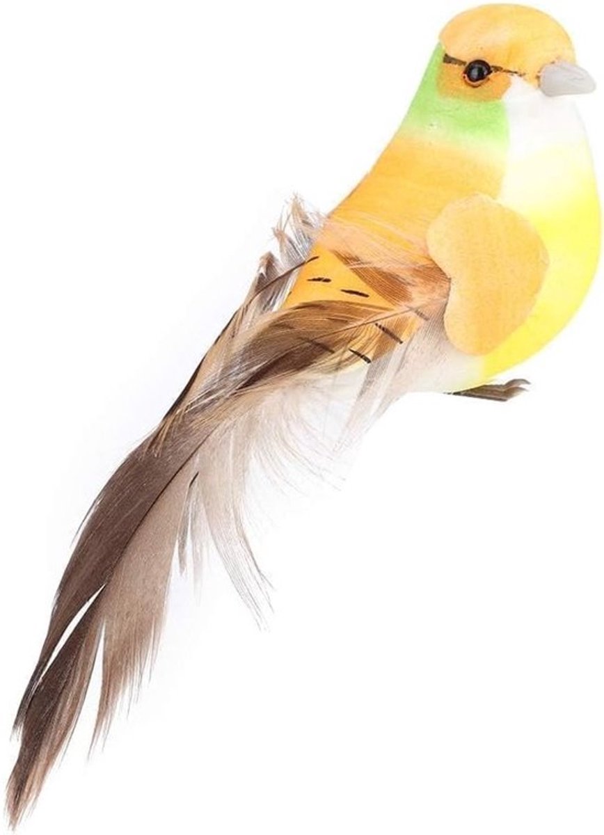 Kleurrijke Decoratieve Vogel Clips - 12 Stuks Kunststof Vogels voor Kerstboom en Huisdecoratie, Perfect voor Bruiloften en Feestdagen