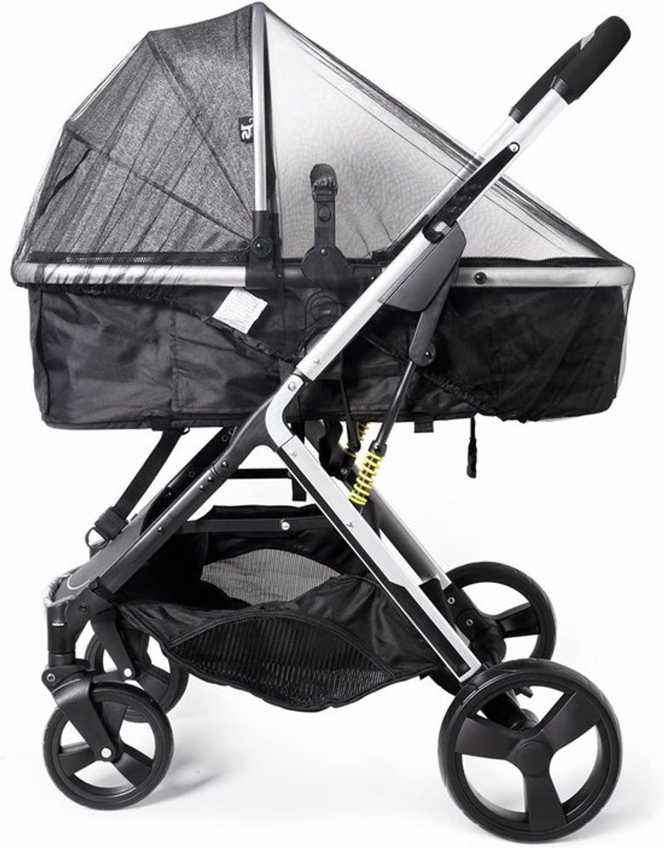 Universeel Insectennet voor Kinderwagens en Buggy's, Scheurbestendig, Ideale Bescherming Tegen Muggen en Wespen, Zwart zonder Steunen