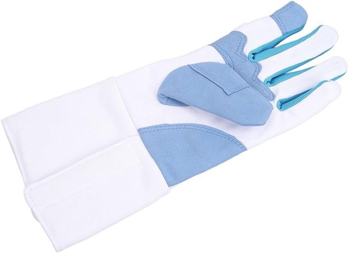 Handschoenen voor bloem- en zwaardgevechten en hekwerkwedoeningen met gebreide stof