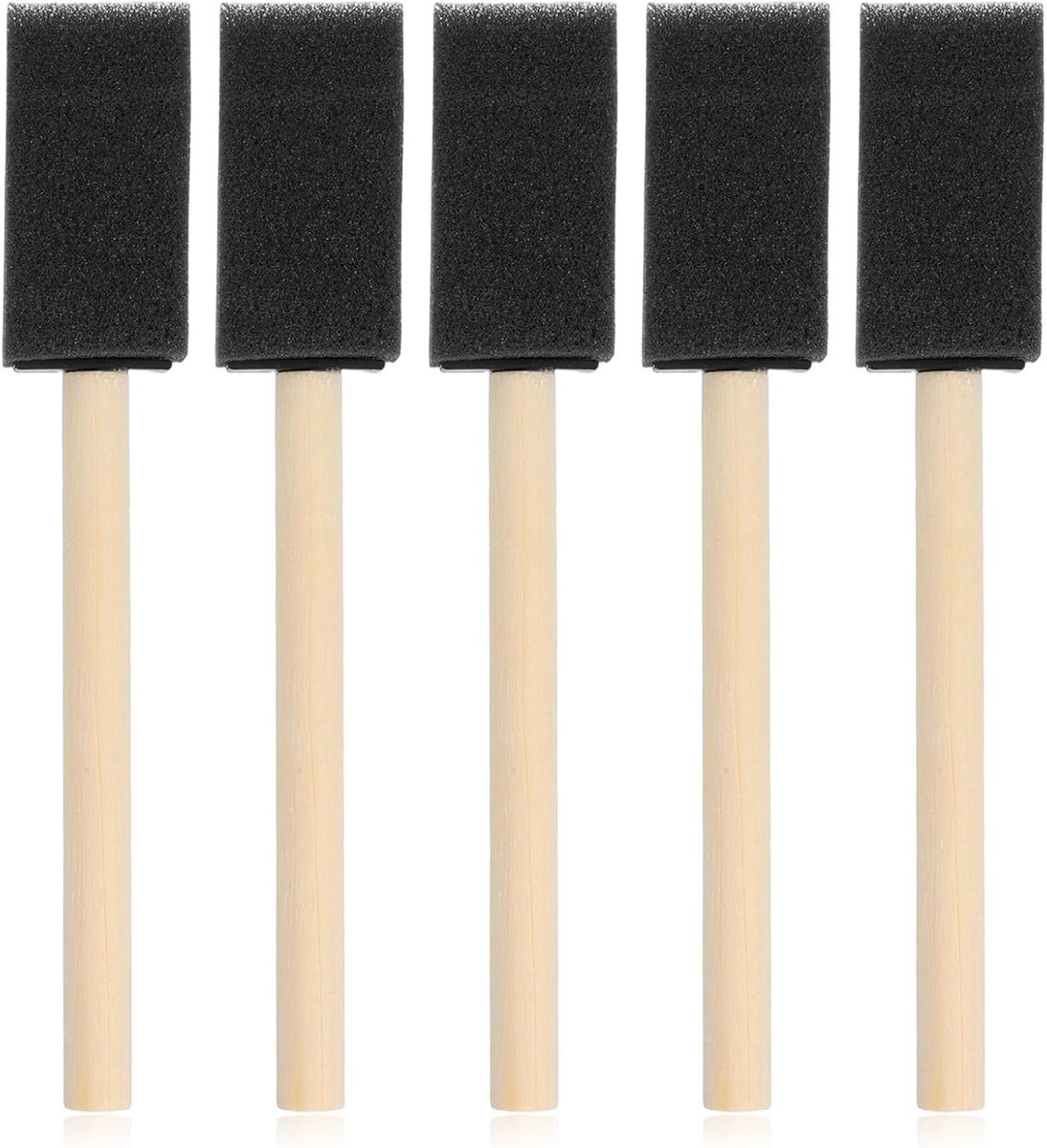 Set van 5 Sponskwasten van 2,5 cm voor Schilderen, Wasbare Schilderkwasten voor DIY Creatieve Projecten, Ideaal voor Hobbyisten en Kunstenaars