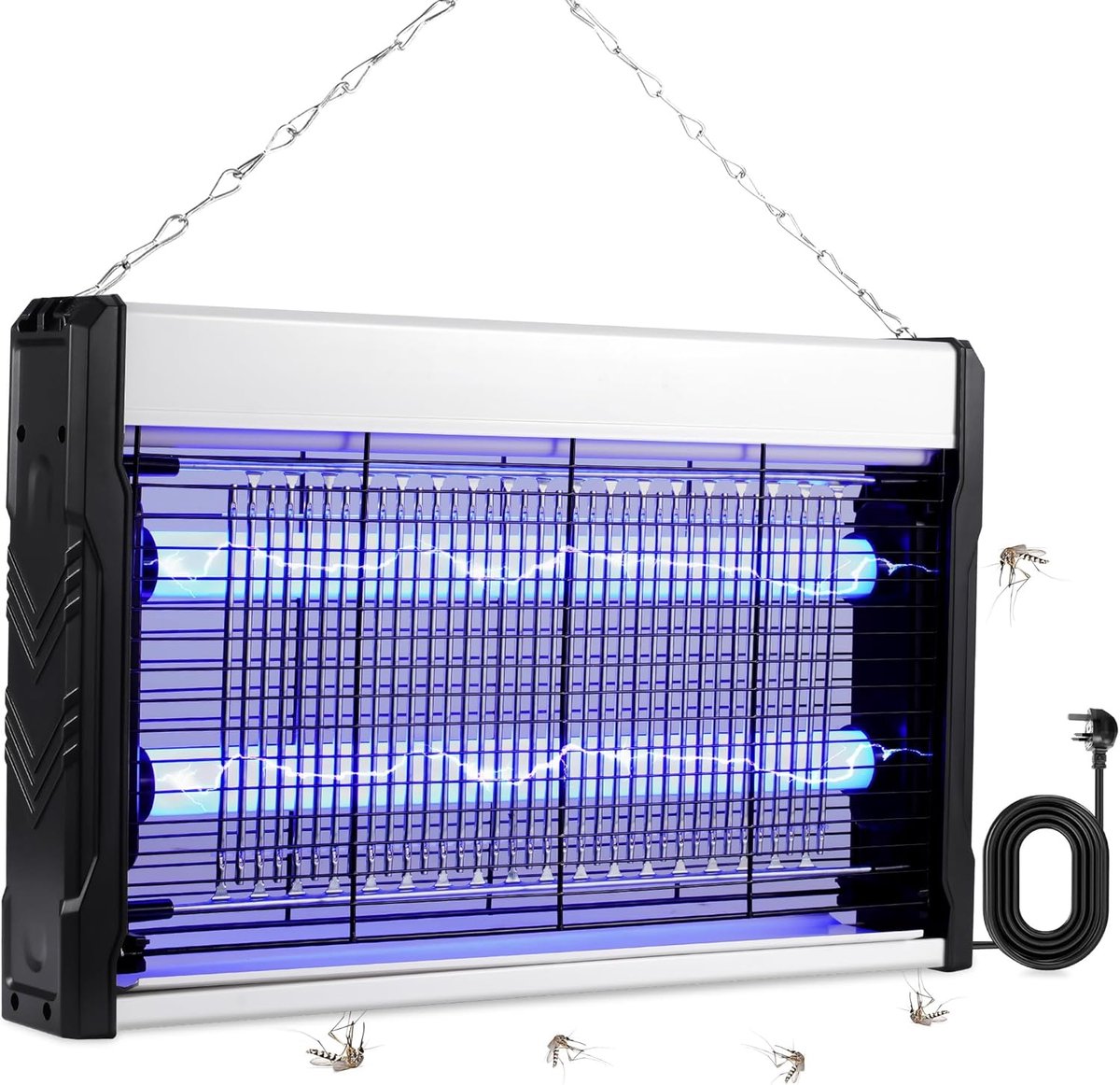 SnelShoppen - Elektronische Vliegenmepper 3200 V - Insectenverdelger voor Tuin, Erf en Industriële Keuken - Vliegenvernietiger met Hoog Effectiviteit