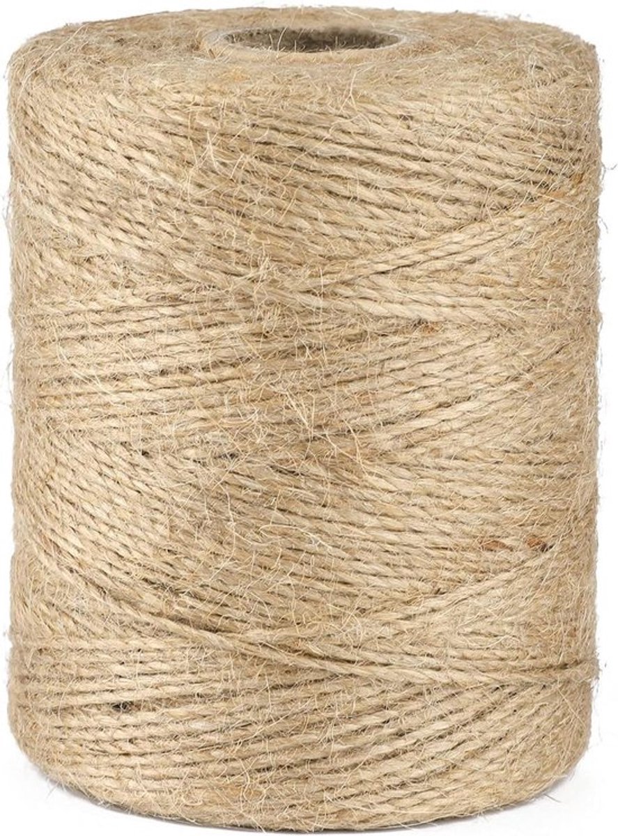 Jutegaren 1,5 mm - 300 meter - 2-laags - knutselkoord - decoratief - doe-het-zelf - kunstnijverheid - tuinieren