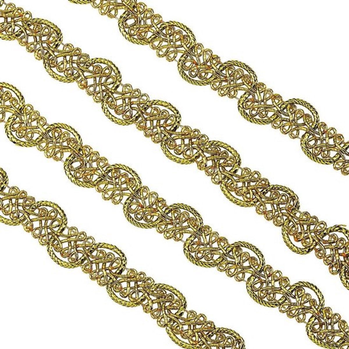 25 yards metallic kantband met bladpatroon 12x1,5 mm gouden decoratieve linten voor bruiloften, kostuums en creatief handwerken