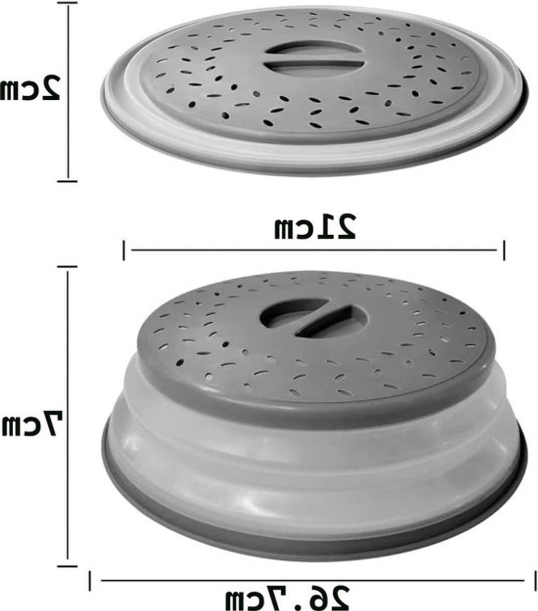 Vouwbare Magnetron Deksel Set van 3 - Makkelijk Grip Voedsel Deksel, Groente en Fruit Filter Mand voor Voedselbewaring