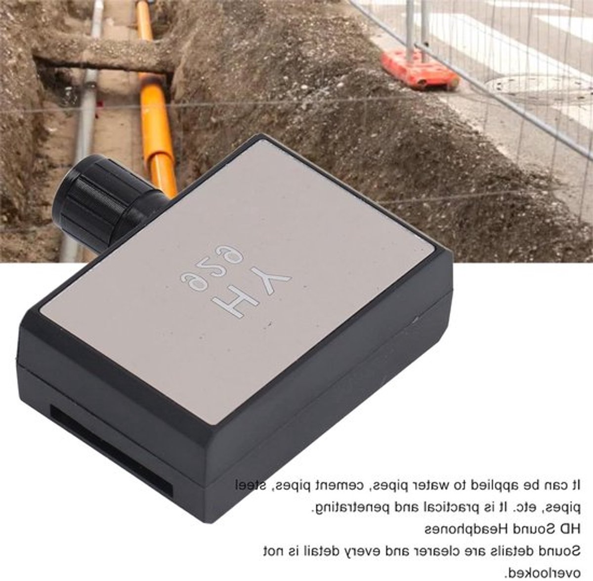 Waterlekdetectie met Dubbele Probes - 20000X Monitor voor Waterlekkage in Bouwpijpen met HD Geluid