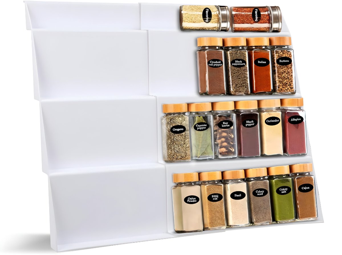 Ploutos® Kruidenpotjes - 30 Tot 60 cm - Kruidenrek Kruidenhouder - Wit - 39cm x 3cm x 30cm
