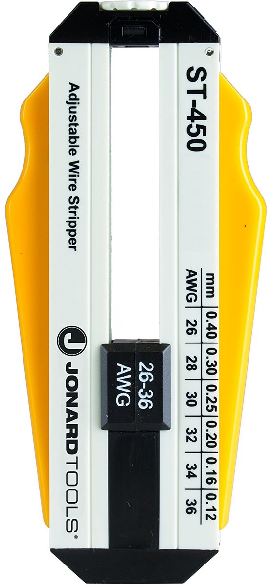 SnelShoppen - Verstelbare Precisie-Striptang voor 26 - 36 AWG Draden, ABS Materialen, 3 - 57 cm Lengte, Ideaal voor Elektronische Klussen en Hobbyproj