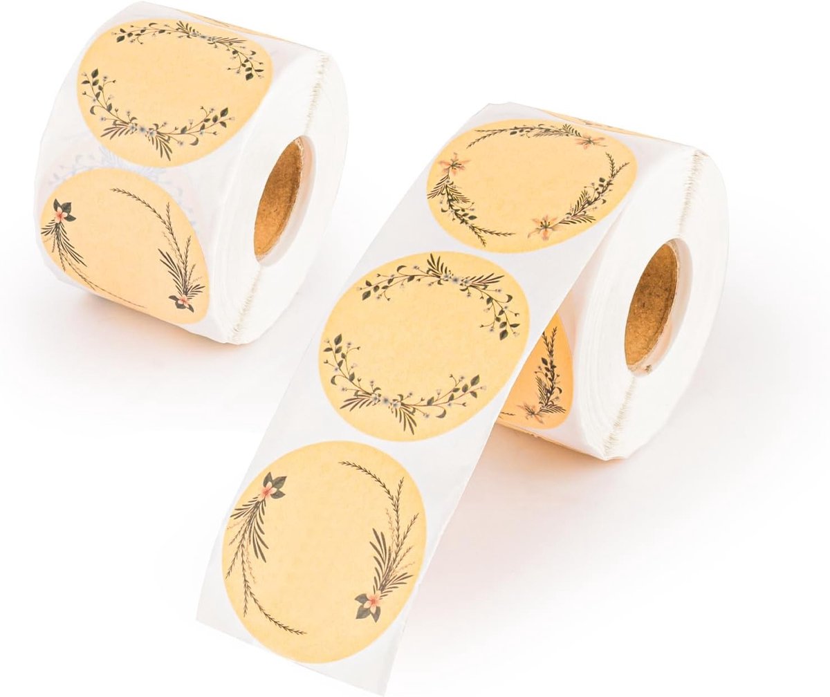 1000 Stuks 50 mm Hechting Stickeretiketten voor Potten - Beschrijfbare Etiketten voor Flessen, Specerijen en Cadeaus, Perfect voor Keuken en Bakkerij