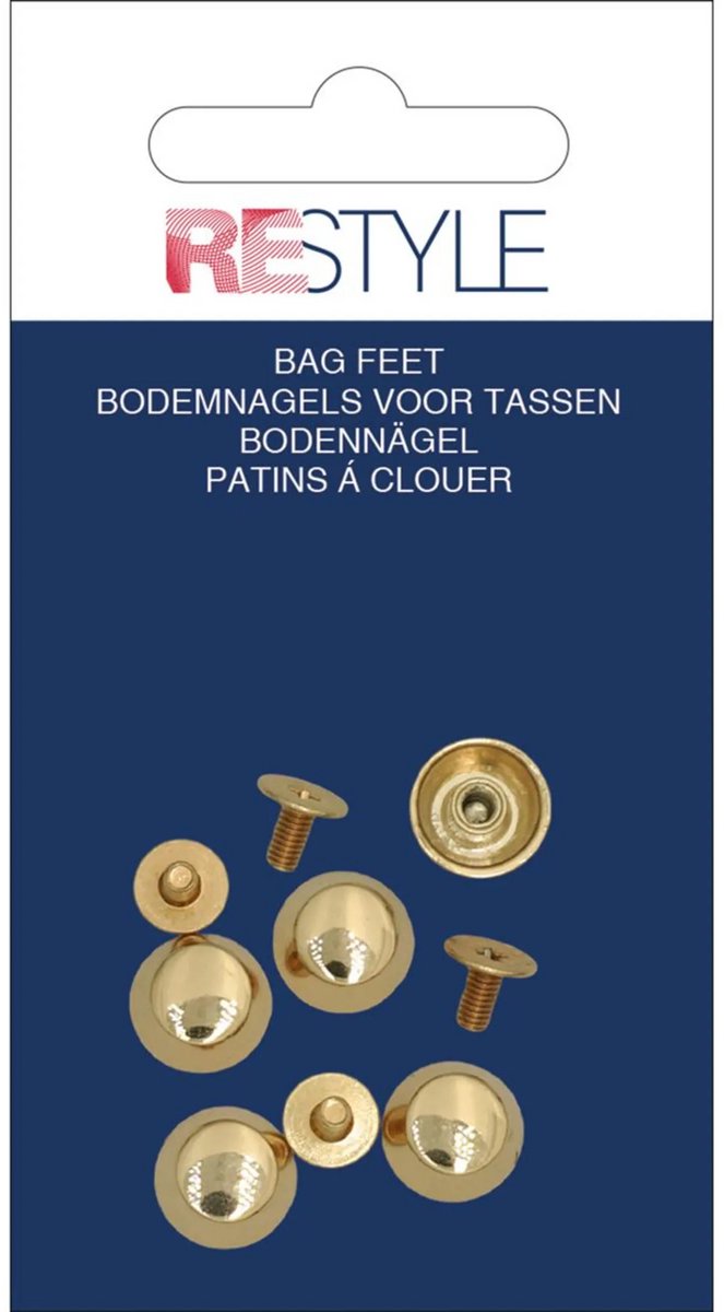 015.14800-040 bodemnagels voor tassen, 13mm, 4st