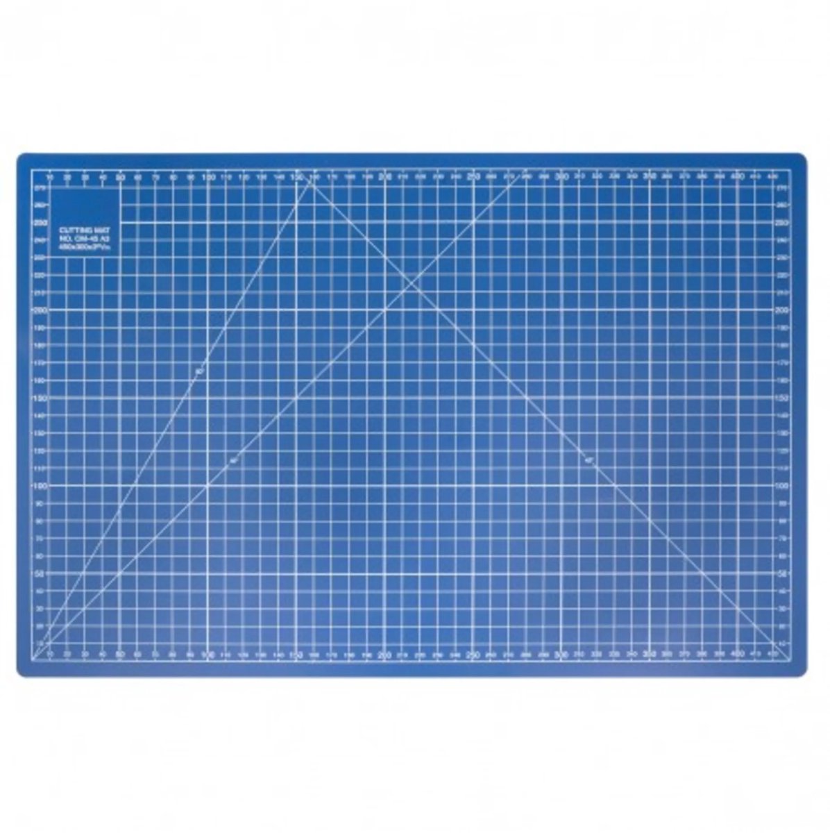 Snijmat 30 x 45 cm met schaalverdeling aan 2 kanten Blauw