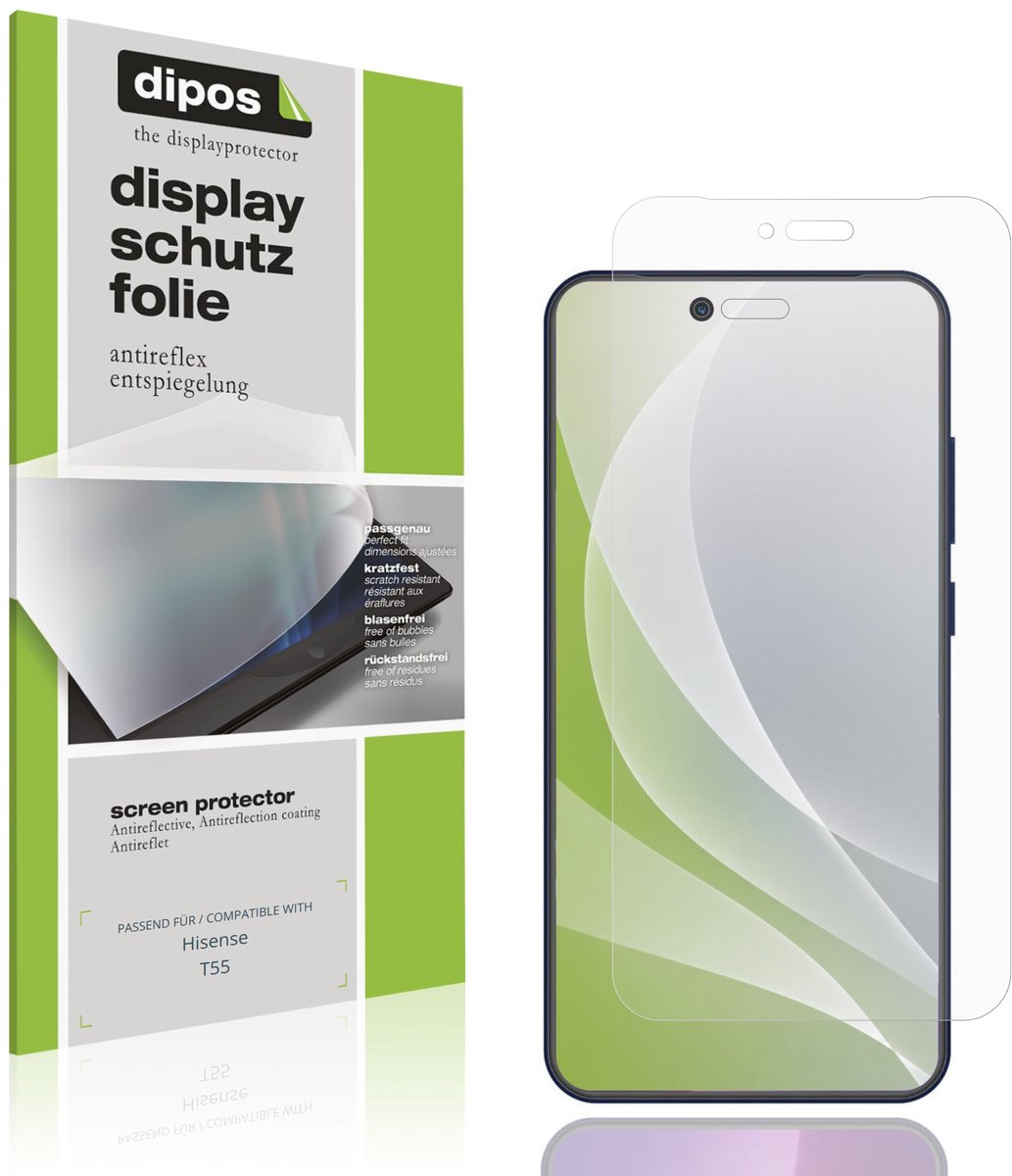dipos – 4x Matte Beschermfolie geschikt voor Hisense T55 | Krasbestendige & antireflecterende Screenprotector Ultra-Thin