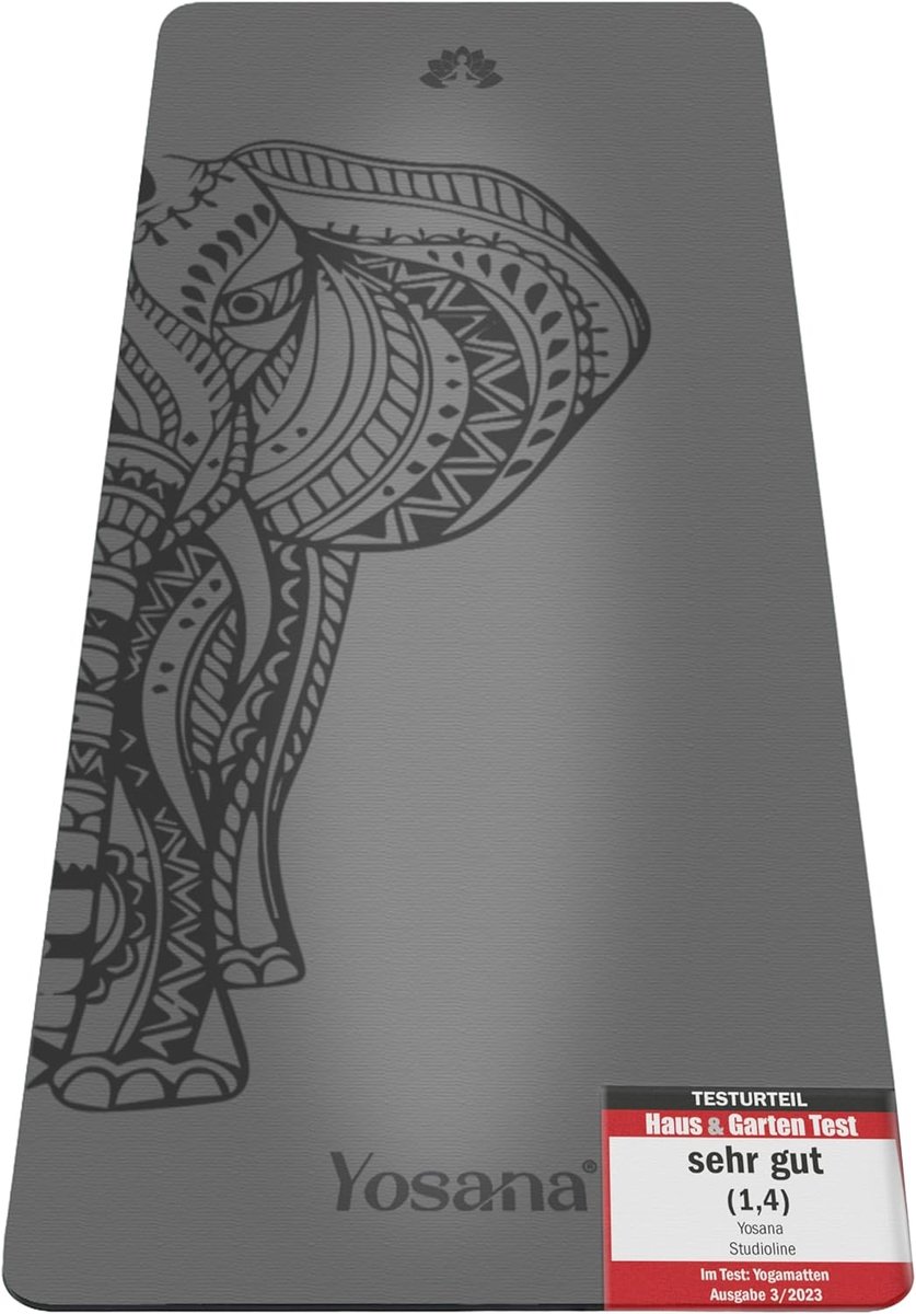Yosana Yoga Mat Made of Natural Rubber - Extremely Non-Slip - ULTRA GRIP Surface Made of ECO PU - Extra Wide 68 cm - ShopVlot