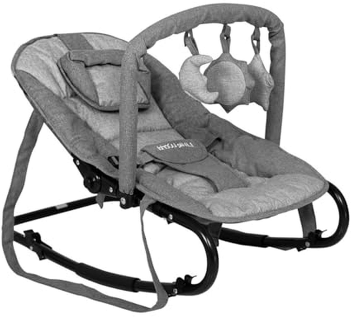 Wipstoel - Baby relax - Ontspanning baby - Draagbaar ontwerp - 70 x 45 cm - Donkergrijs