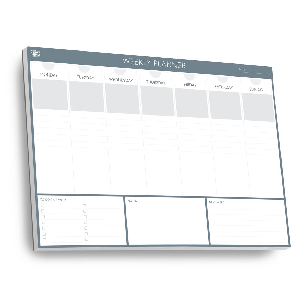 SnelShoppen - Wekplanner Bureauonderlegger A3 - Ongedateerde Organizerpad - 52 Afscheurvellen - Takenlijst & Bureaukalender voor Productiviteit - Perf
