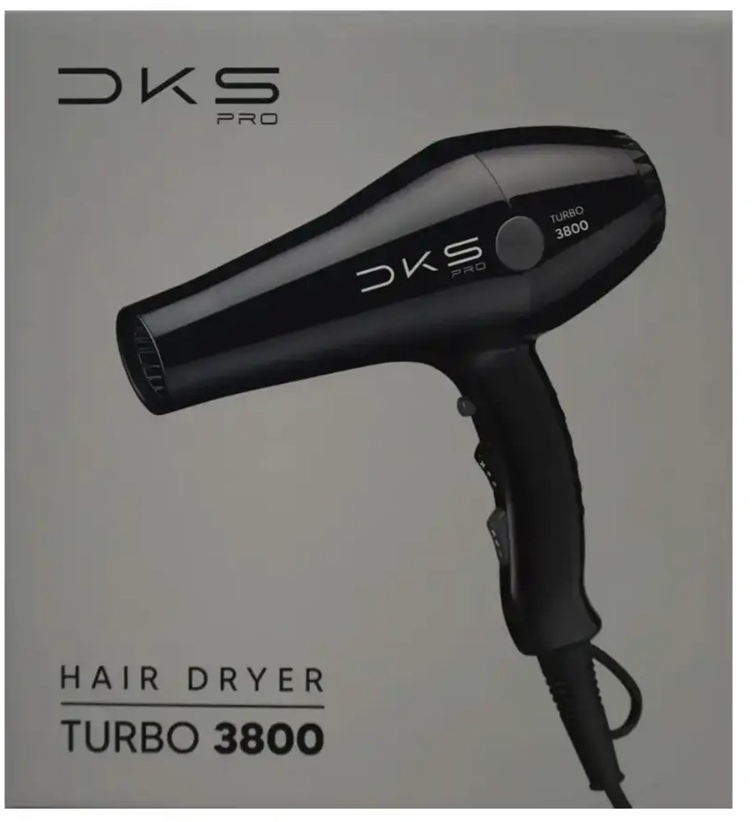 DKS Pro Turbo 3800 - Professionele Föhn - 2400 W - Zwart
