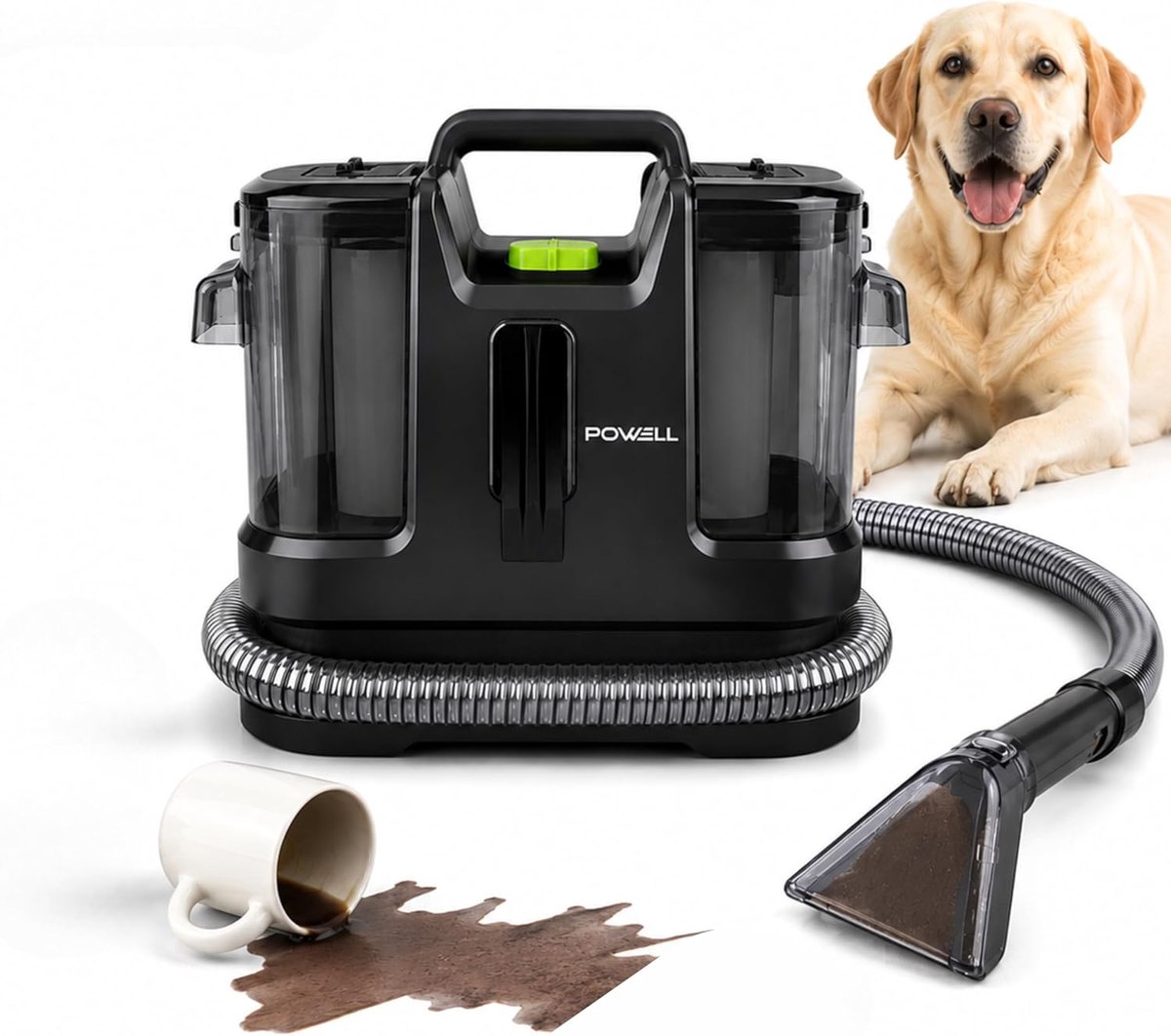SnelShoppen - Portable Tapijtreiniger & Vlekverwijderaar - 450W Sofa & Vlek Cleaner voor Tapijt, Meubels, Vloerkleden, Matrassen, Trappen & Auto-inter