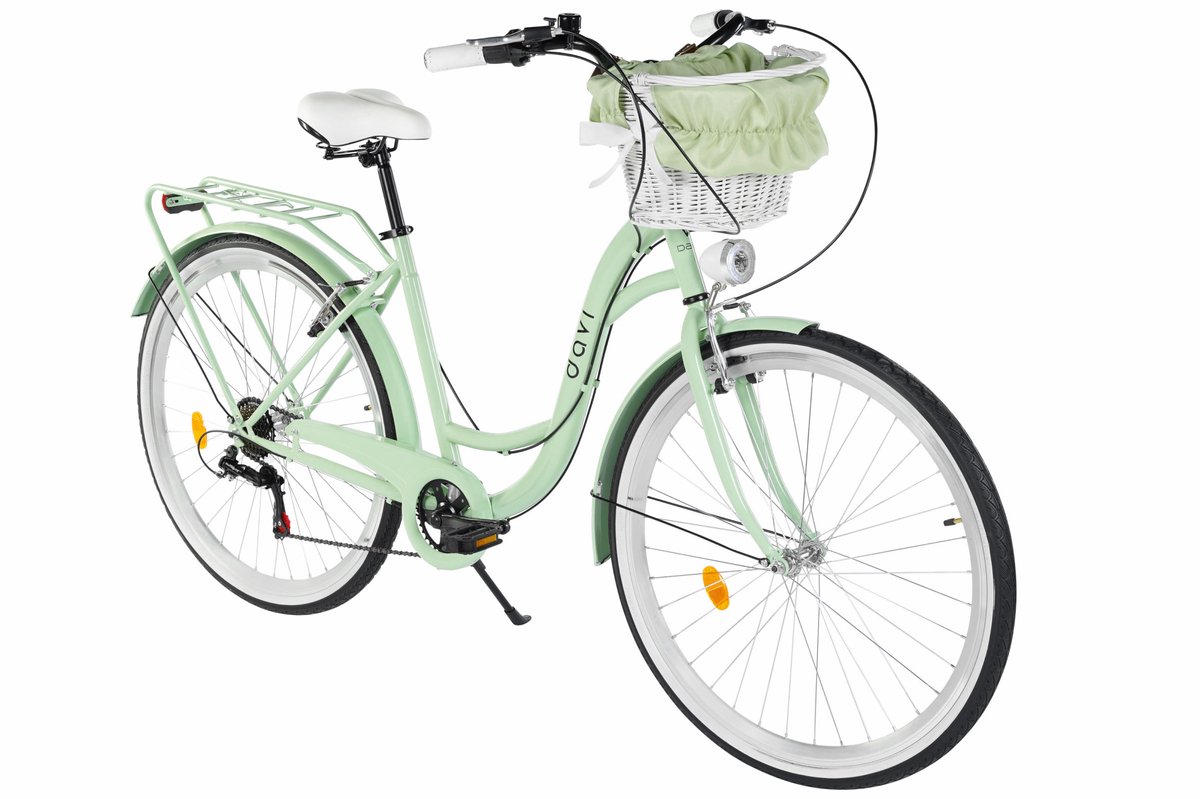 Davi Emma – Stadsfiets – 28 inch – 7 versnellingen – Shimano – V-brake – Lage instap – Groen