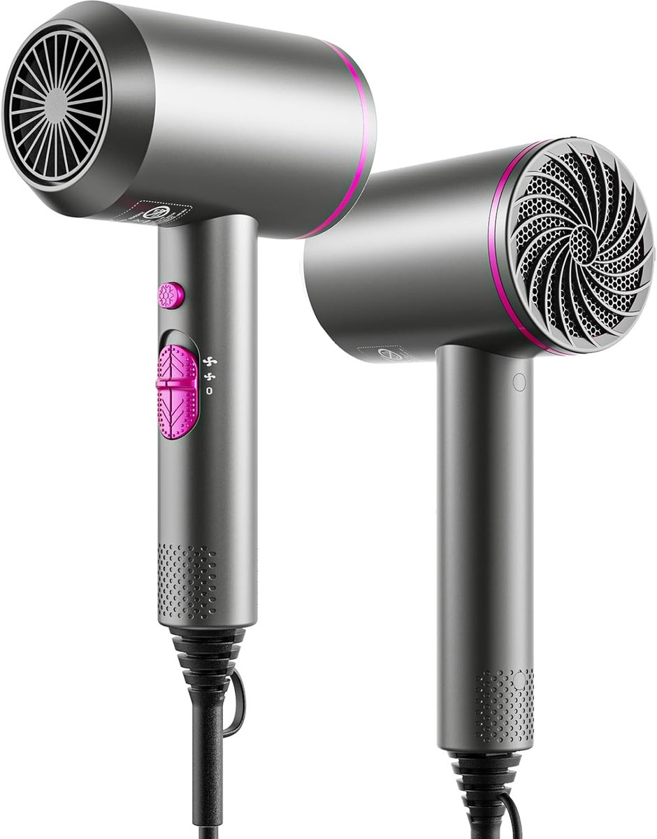 SnelShoppen - Ionen Föhn Haartrockner AC-Motor Professionele Haartrockner met Krachtige 2200W Motor, Sneldrogende Technologie, Ergonomisch Design, Zwa