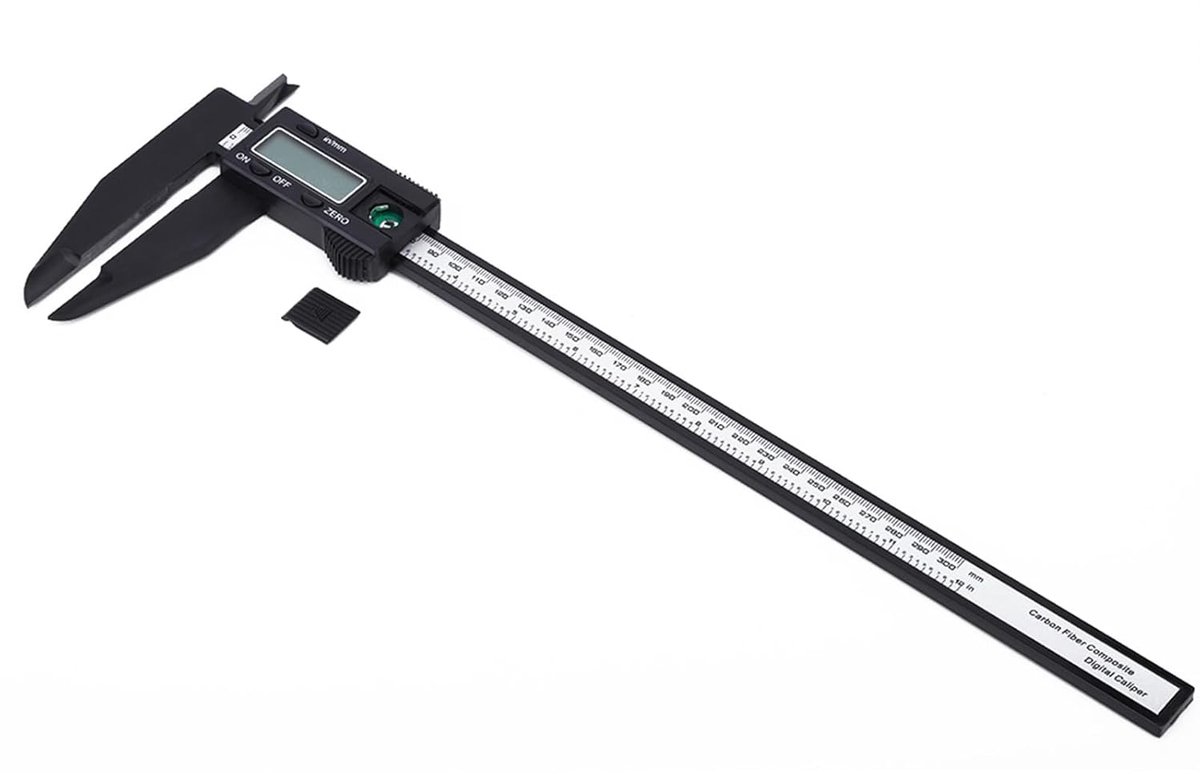 SnelShoppen - Digitale Elektronische Schuifmaat 150 mm / 300 mm - Precisie Koolstofliniaal met Kaak-u-gereedschap - Ideaal voor Technisch Werk en Hobb