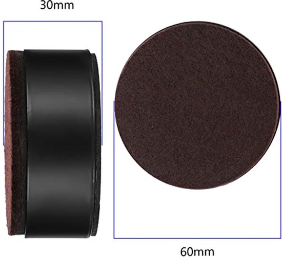 Meubelverhogers - Bed Risers - Meer Opbergruimte - Zelfklevend Koolstofstaal - Verhoogt 3cm - Zwart — afbeelding 4