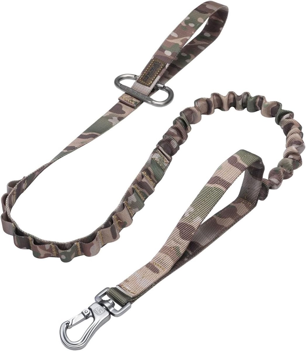 EXCELLENT ELITE SPANKER Bungee Dog Leash Tactical Dog Leash Nylon Adjustable Leash Quick Release Military Dog Leash - ShopVlot
