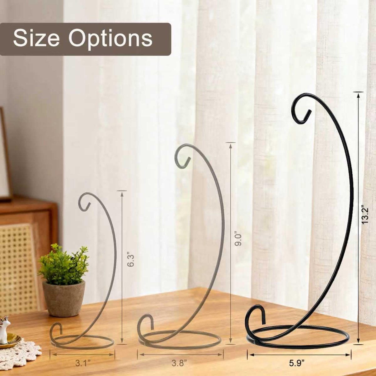 SnelShoppen - 13 Inch Ornamenten Display Stands voor Grote Kunst Ambacht, Zware Glazen Kristallen Heks Ball Heksenbalhouder, Kerstdecoratie en Hallowe