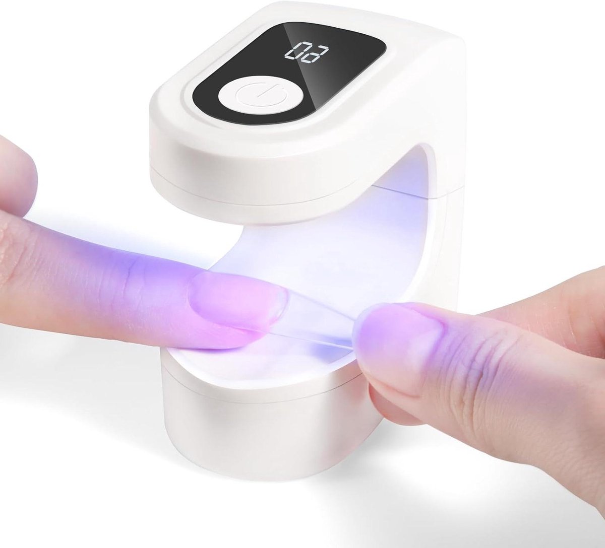 Mini UV Nagellamp - Gelnagellamp LED - Nagels Uitharden - Draagbaar & Oplaadbaar - 6.9 x 6.6 x 3.9 cm