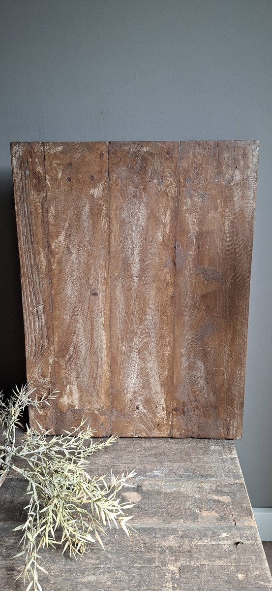 plateau op onderstel van oud hout