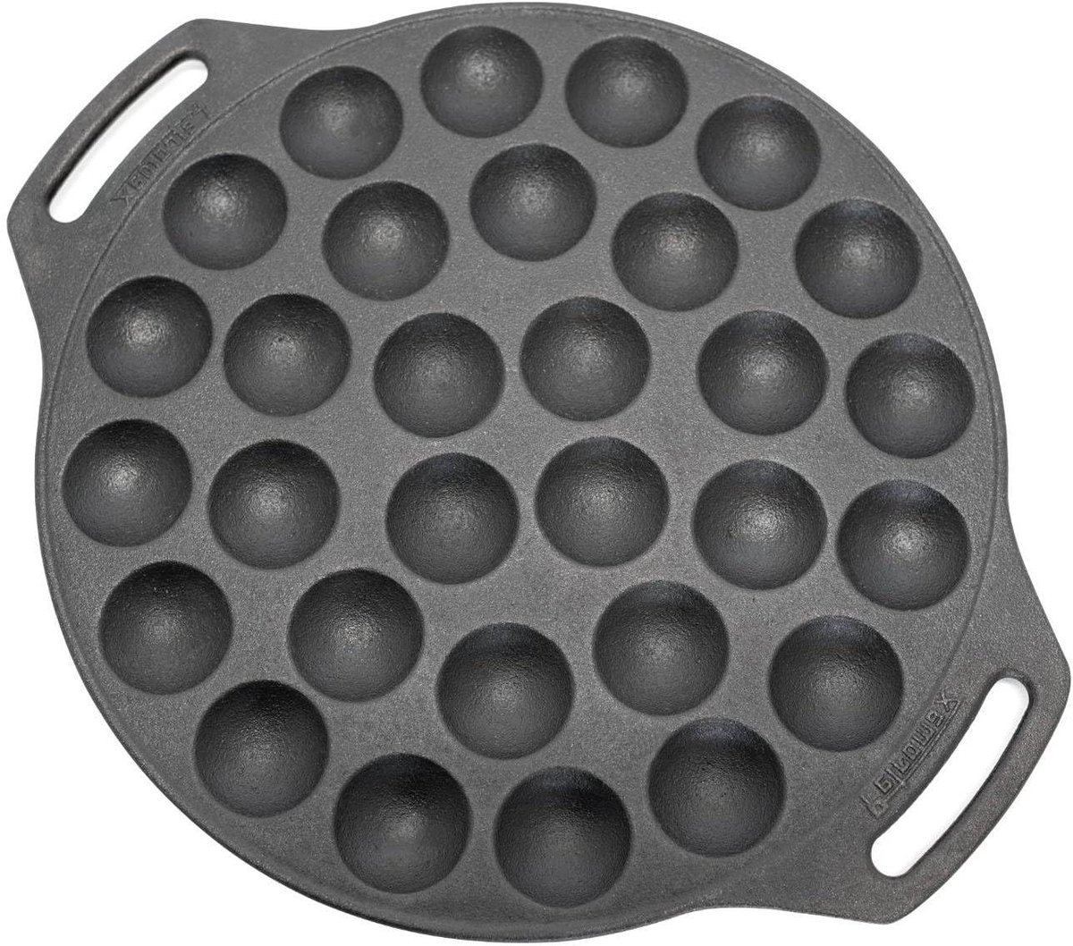 Poffertjes Pan - Mini Pannenkoek Pan - Lekkernijen Bakken - Gietijzeren Kwaliteit - 30 Stuks - Zwart